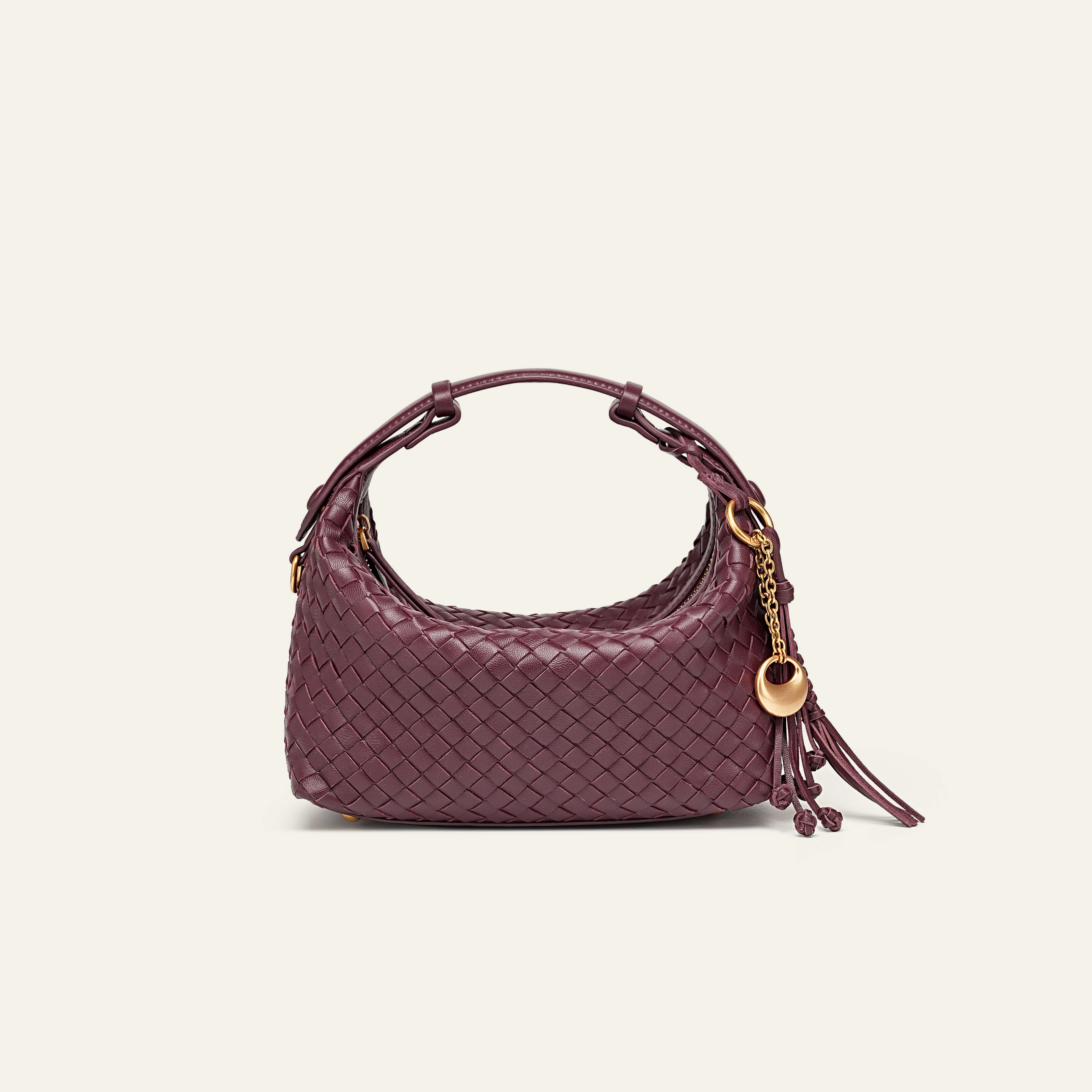 Camilla Half Moon Woven - Burgundy