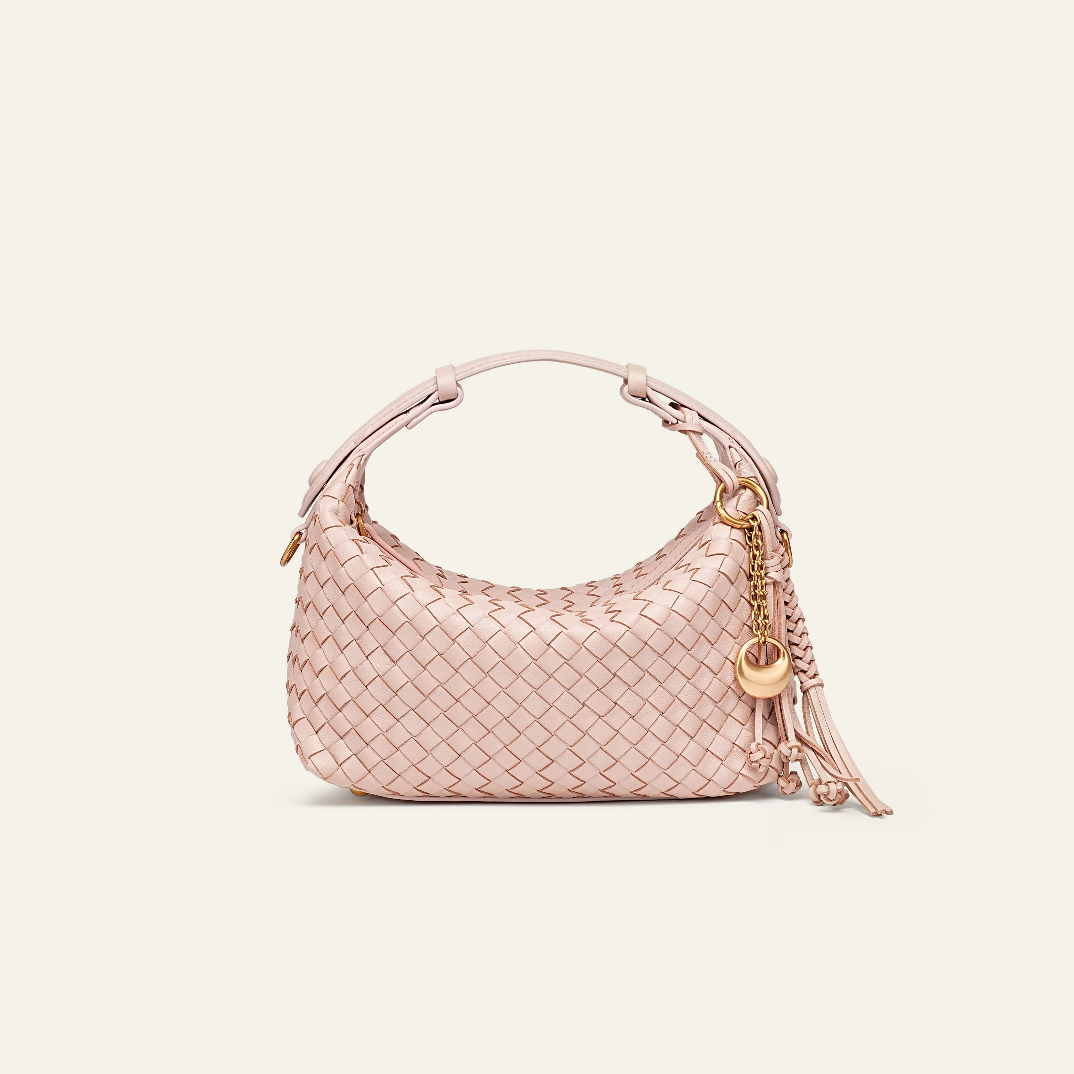 Camilla Half Moon Woven - Baby Pink