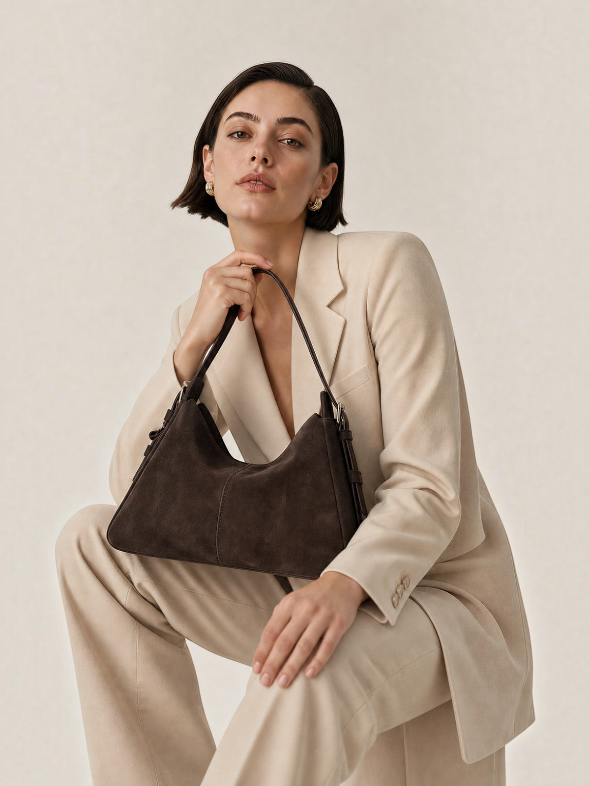 Madolyn Shoulder - Suede Mocha