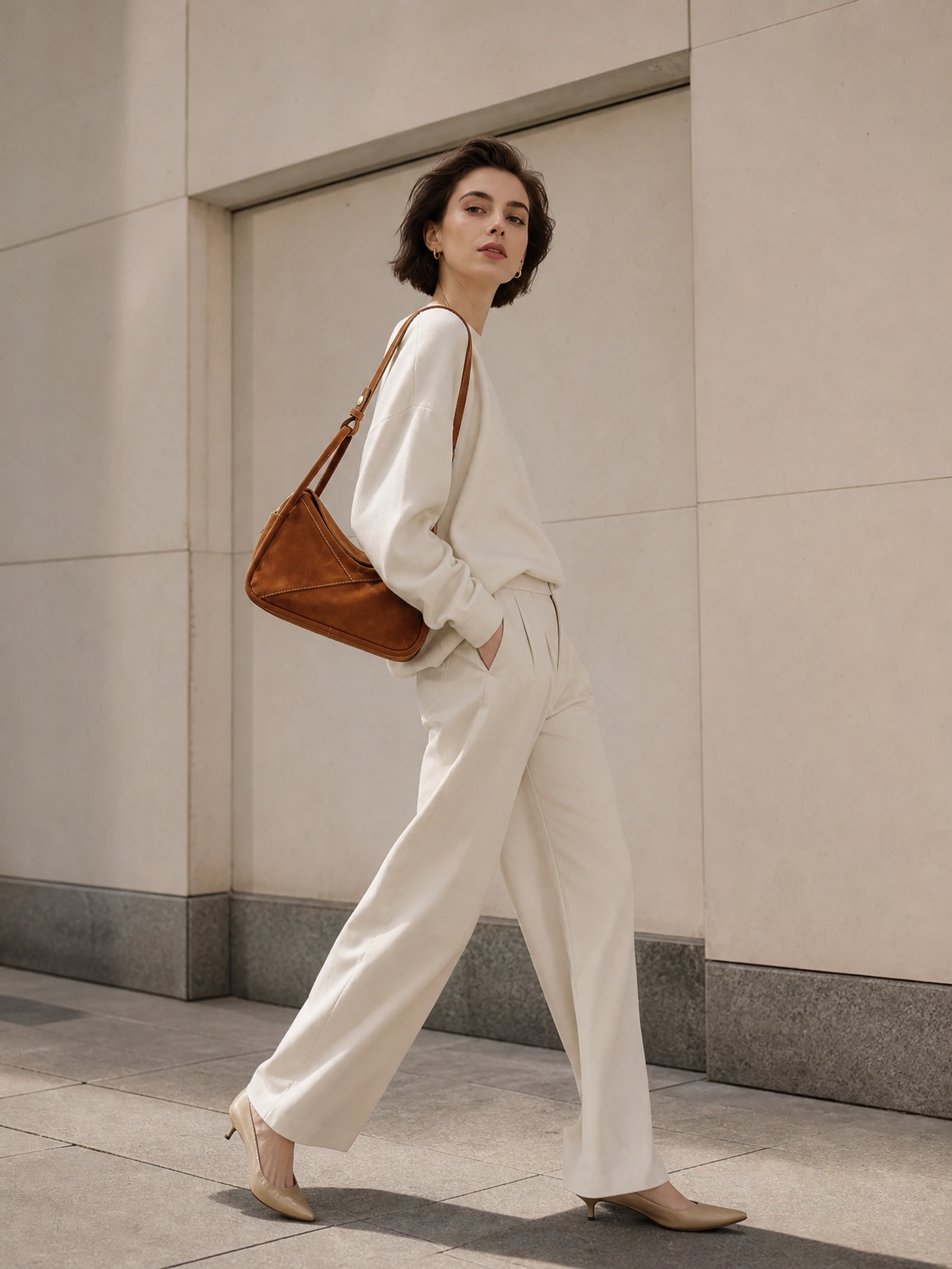 Carnaby Shoulder - Brown Suede