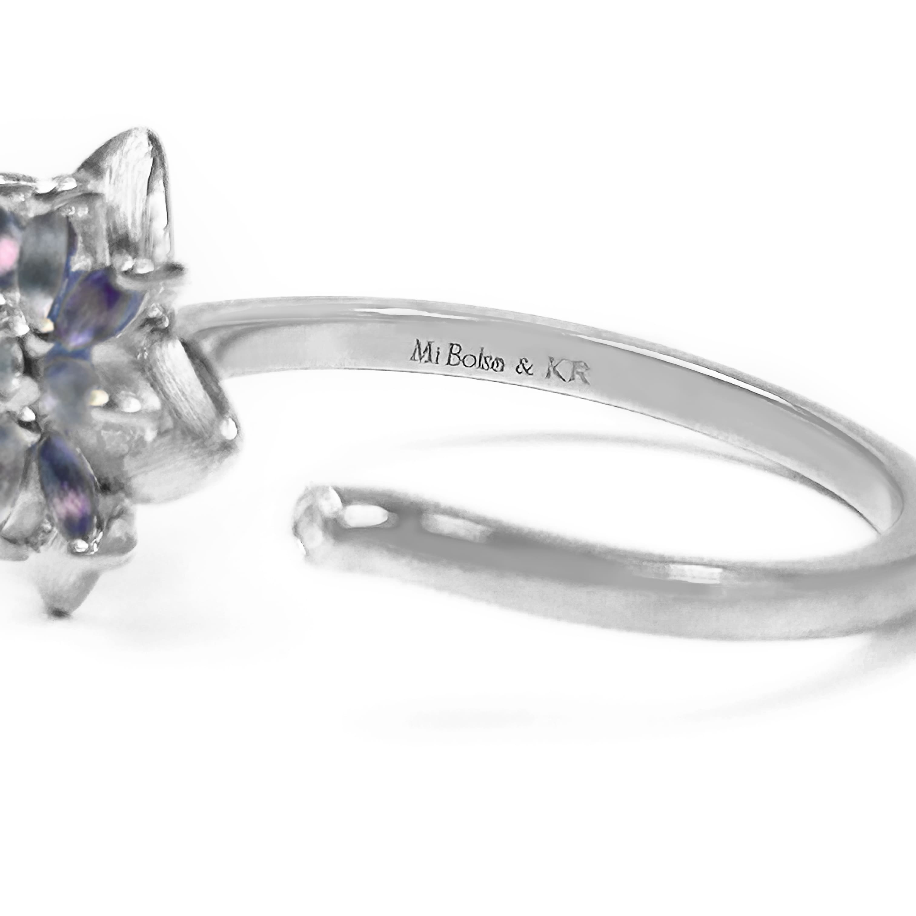 Water Lily White Gold Diamond Ring