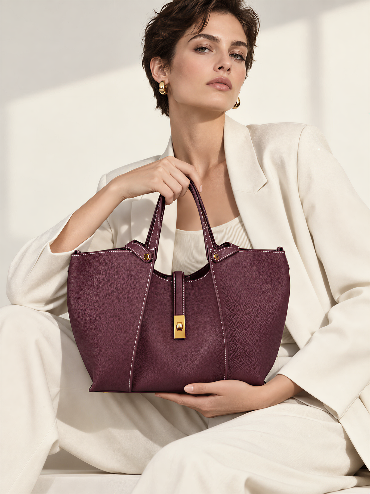 Wharf Tote - Burgundy