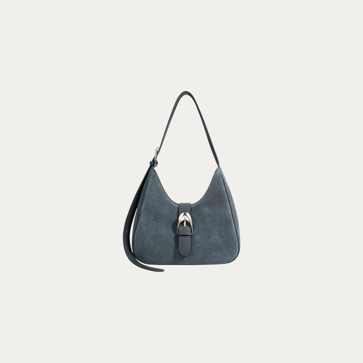 Suede Shoulder Bag - Blue