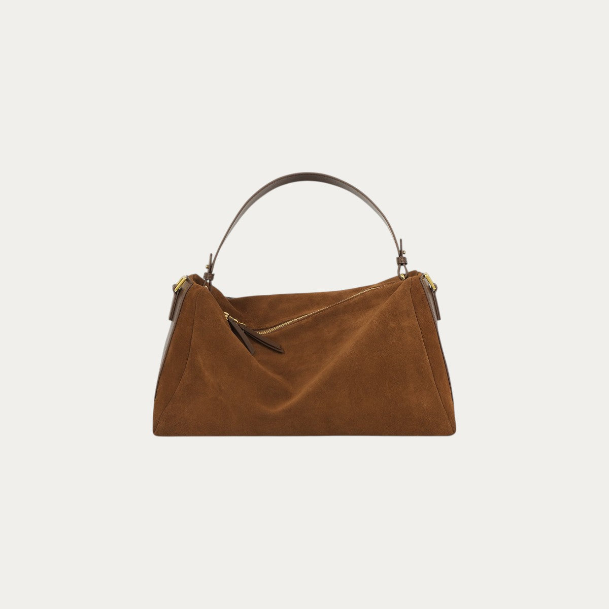 Suede Top Handle/Crossbody - Brown