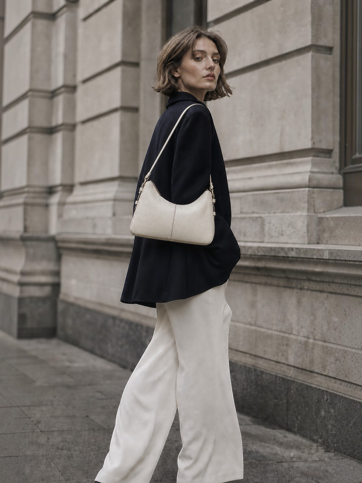 Madolyn Shoulder - Creamy White
