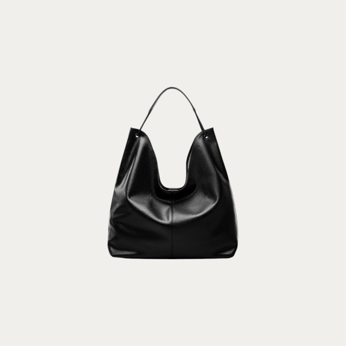 Wax Leather Shoulder - Black