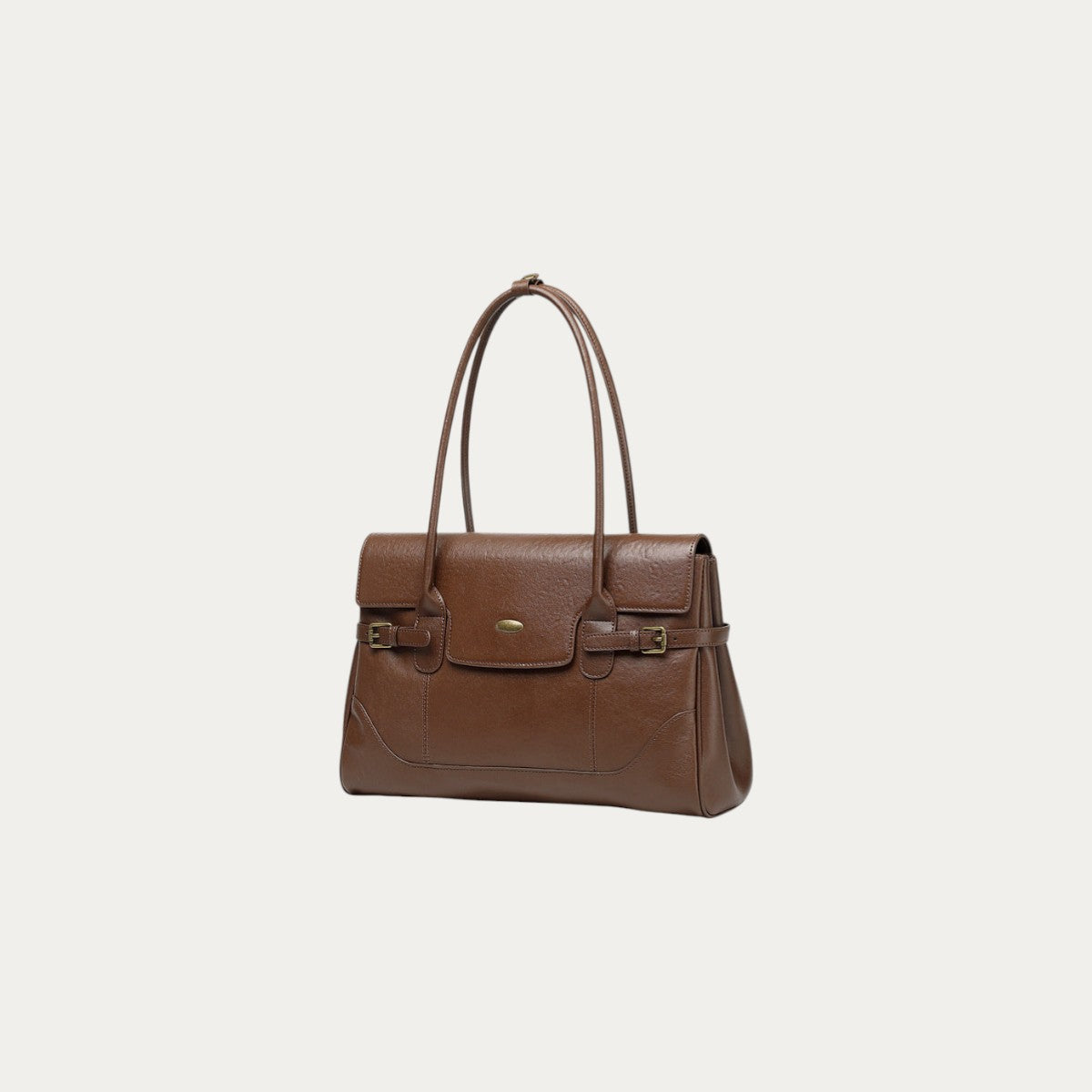 Wax Leather Top Handle - Brown