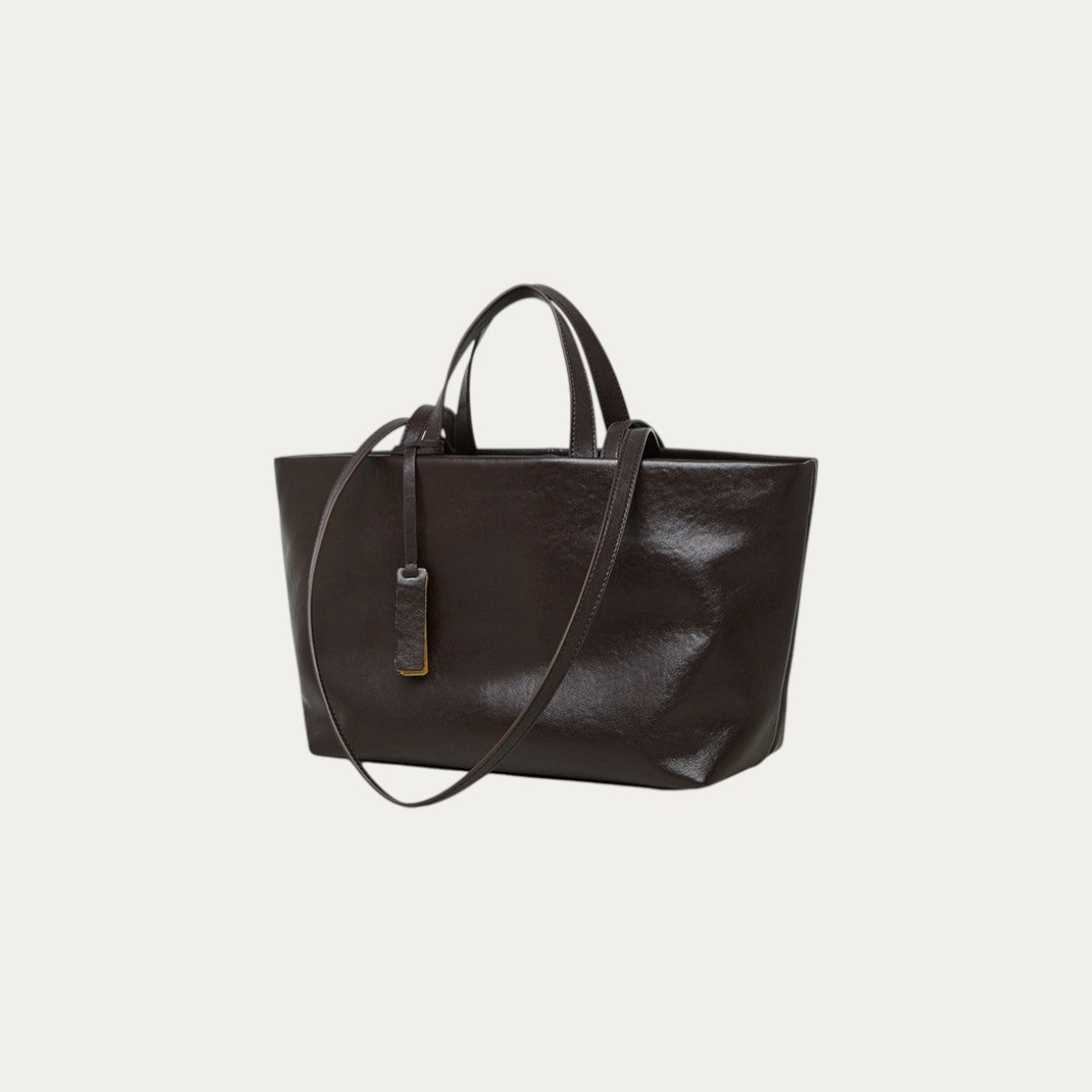 Wax Leather Tote - Coffee