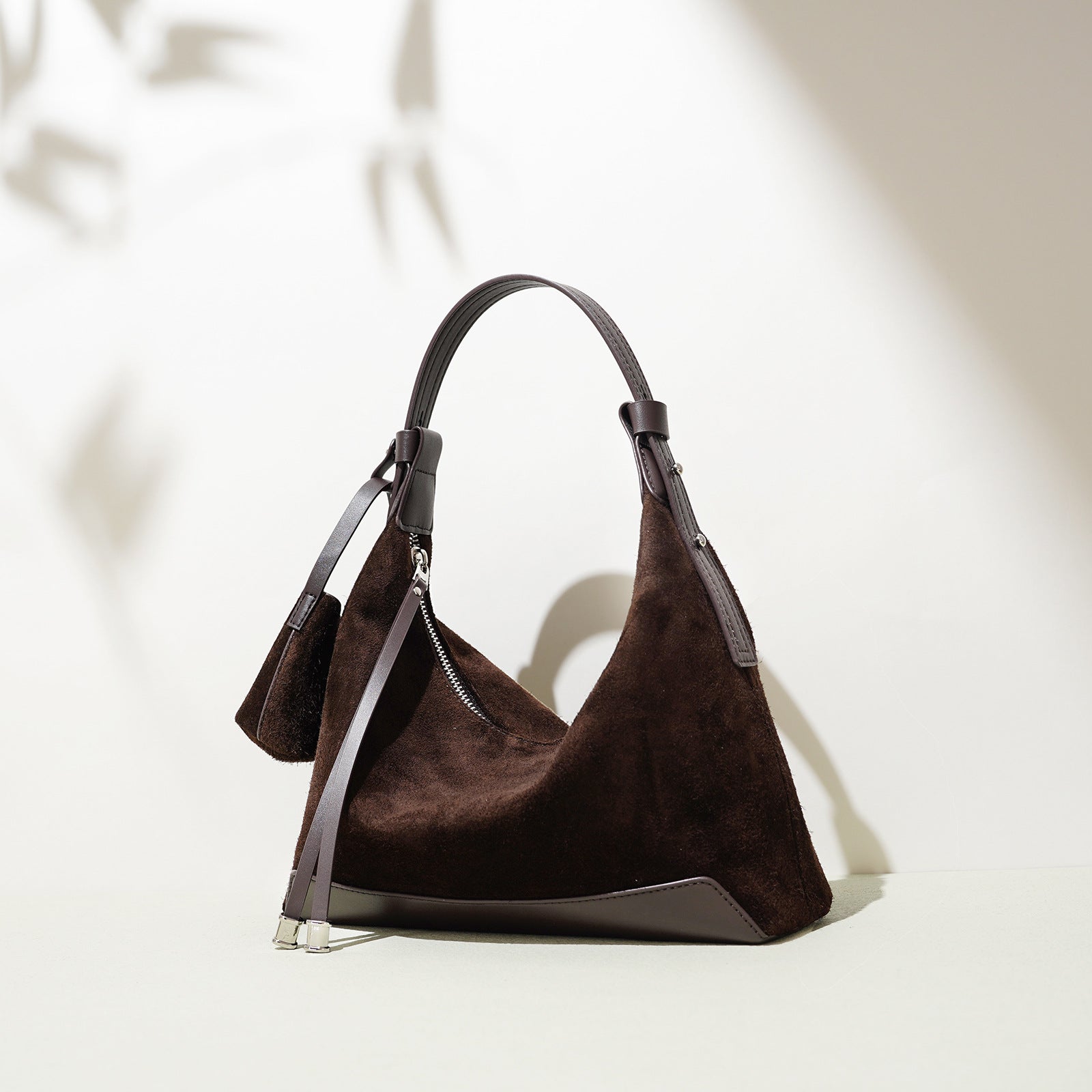 Suede Hobo/Tote - Sand