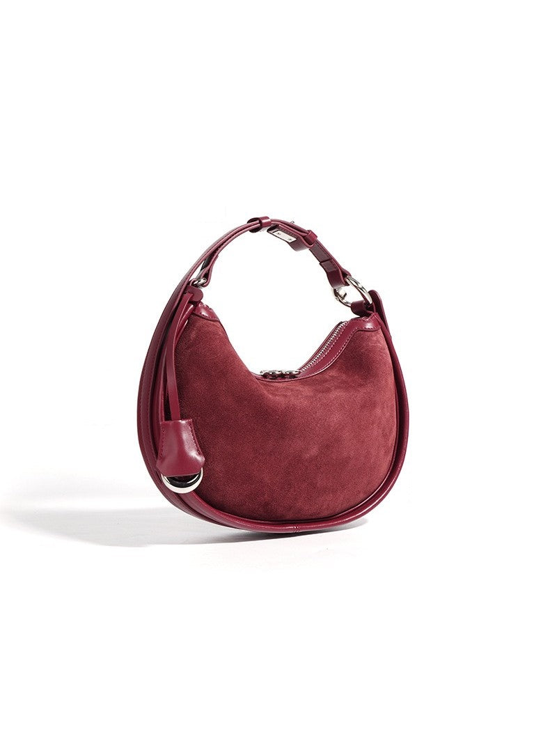 Honora Suede Bag - Burgundy