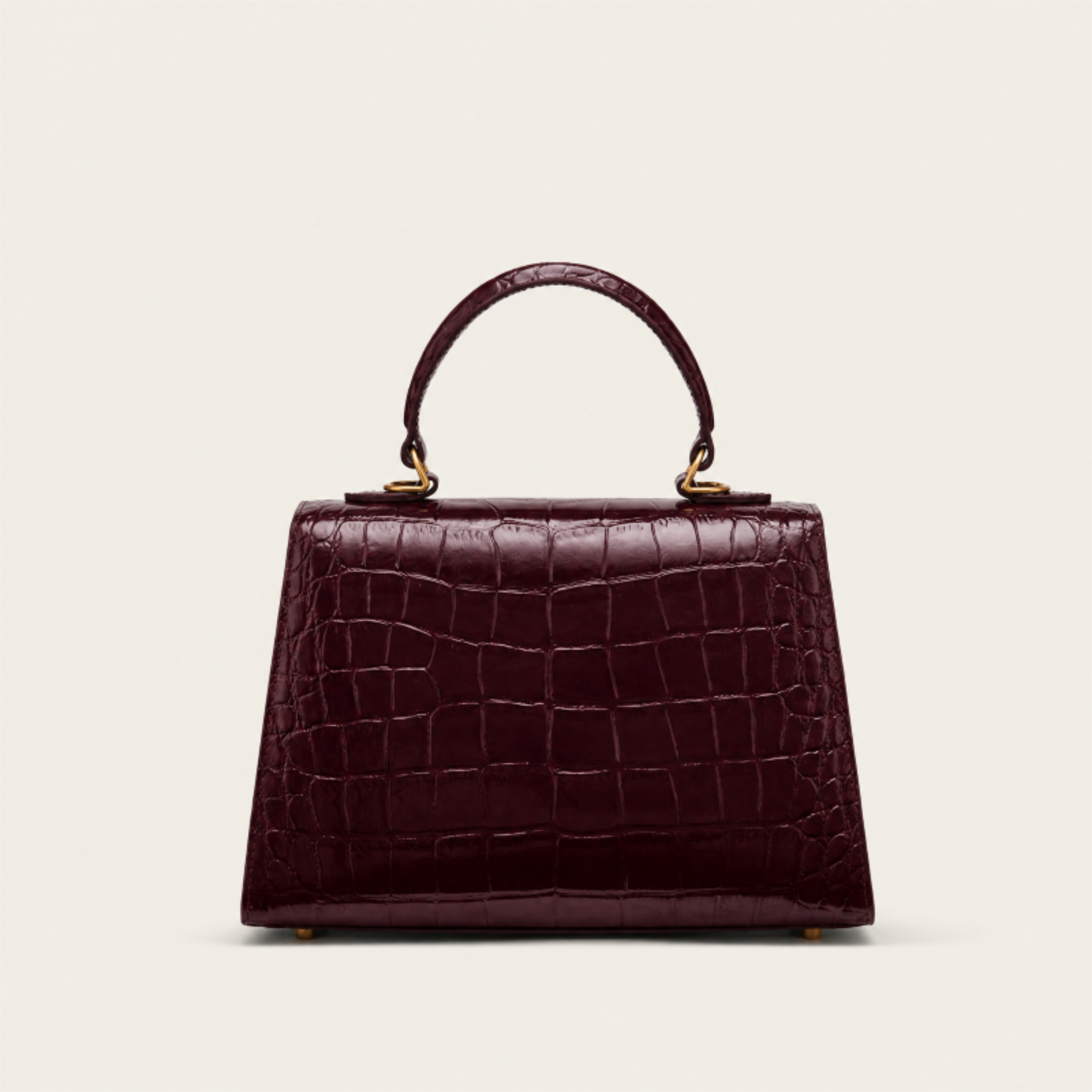 Kensington - Top Handle Burgundy Croc Embossed