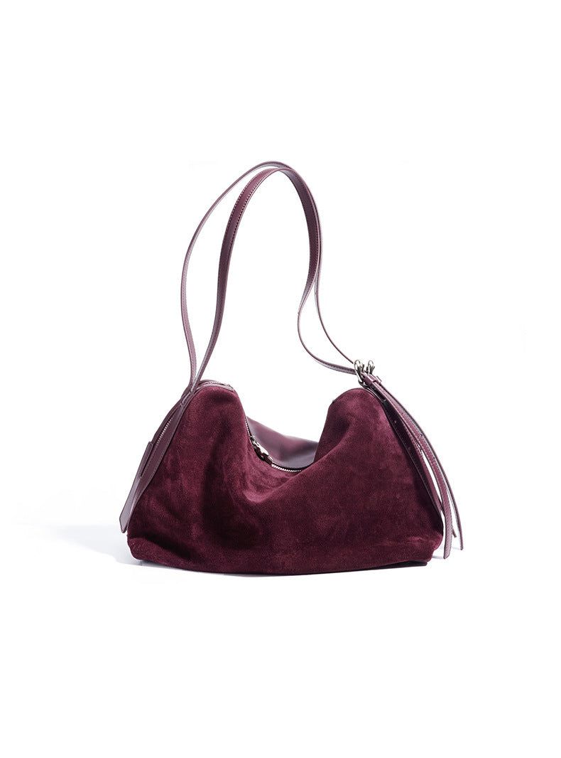 Suede Pillow Shoulder - Coffee