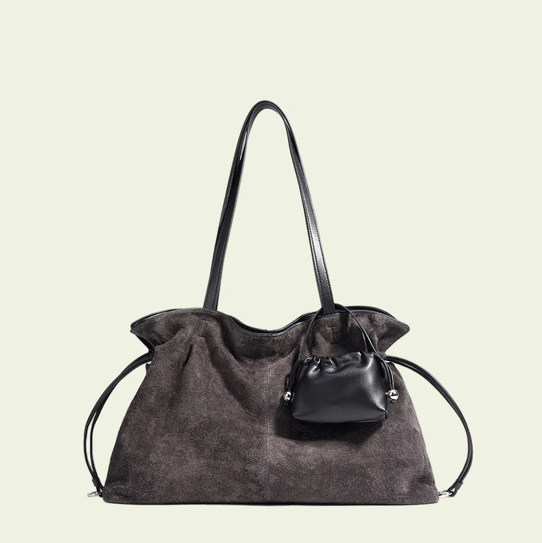Suede Cloud Shoulder - Grey