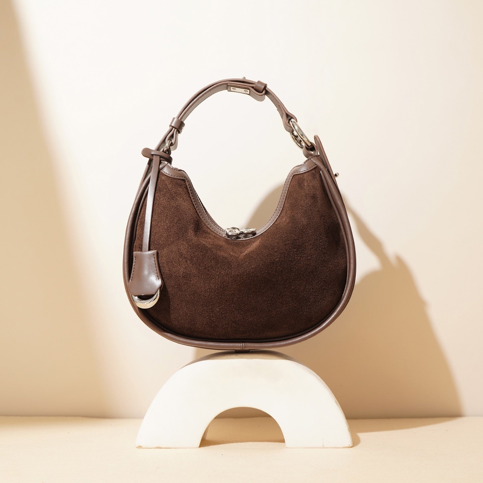 Honora Suede Bag - Brown