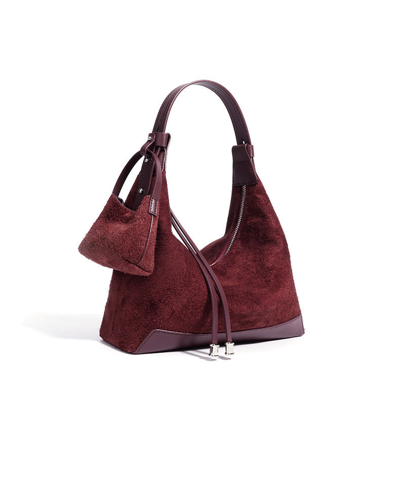 Suede Hobo/Tote - Purple