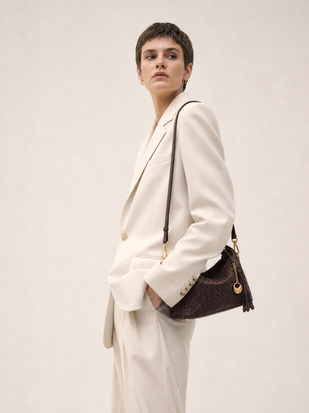 Camilla Half Moon Woven - Mocha