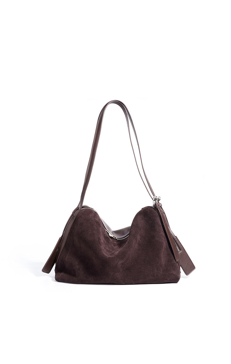Suede Pillow Shoulder - Coffee