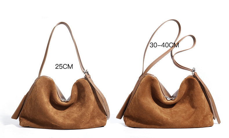 Suede Pillow Shoulder - Coffee