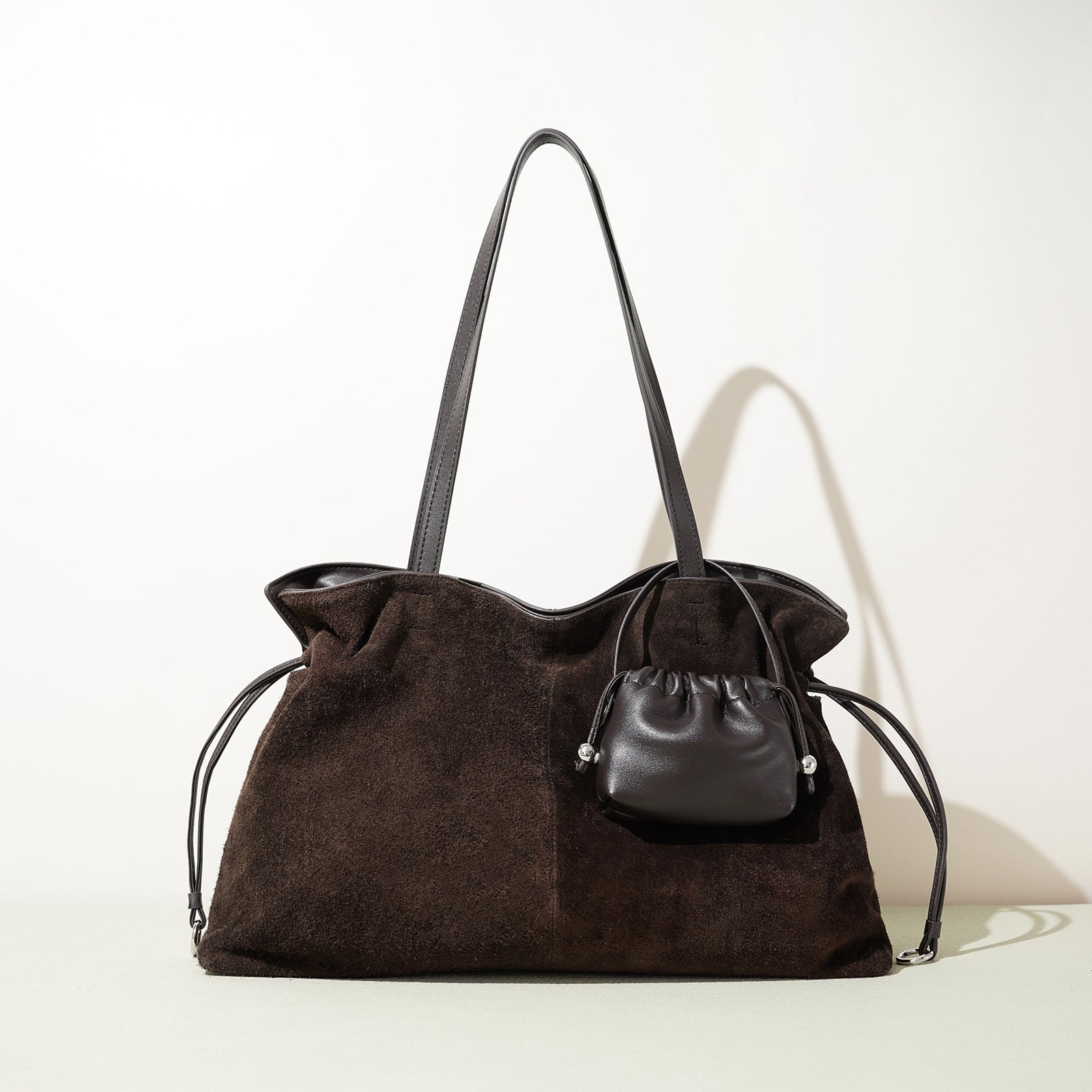 Suede Cloud Shoulder - Coffee