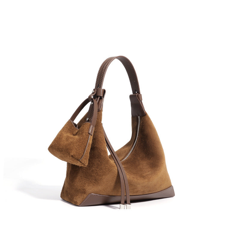 Suede Hobo/Tote - Purple