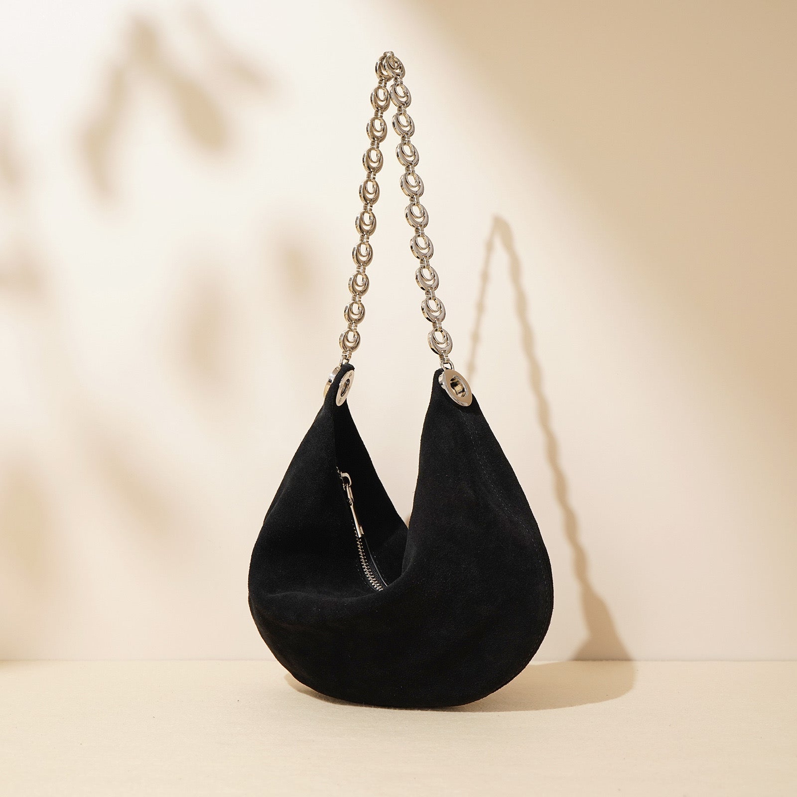 Suede Shoulder Bag-Coffee