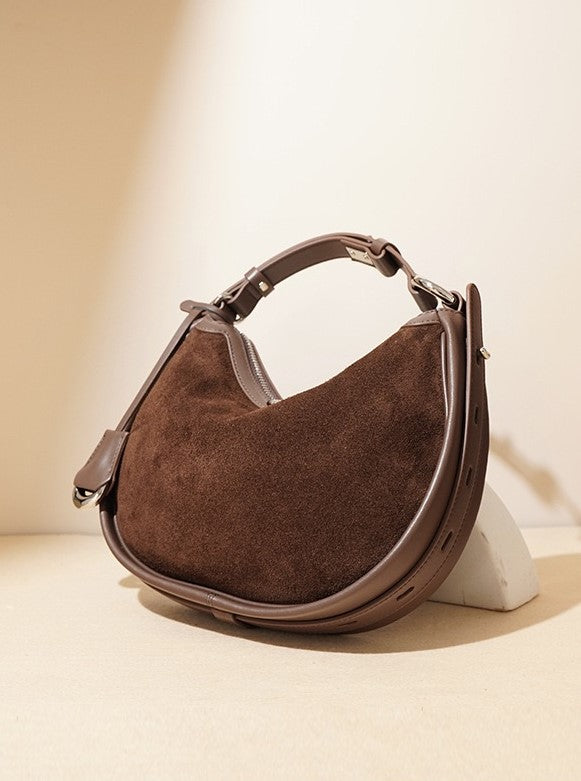 Honora Suede Bag - Brown