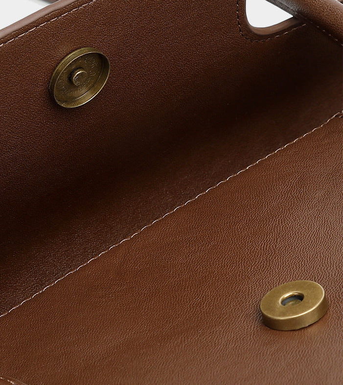 Wax Leather Top Handle - Grey