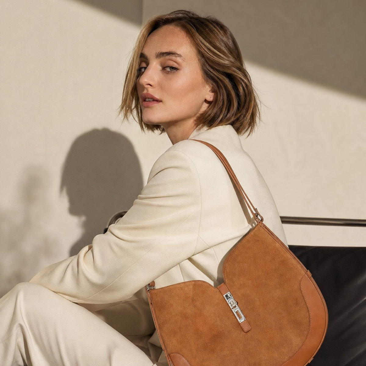 Cotswolds Shoulder - Brown Suede