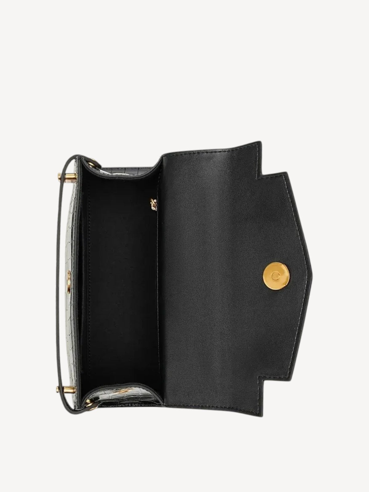 "Mi" Top Handle - Black Croc Embossed
