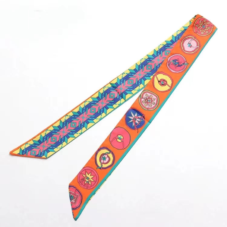 Circle Dance Faux Silk Scarf