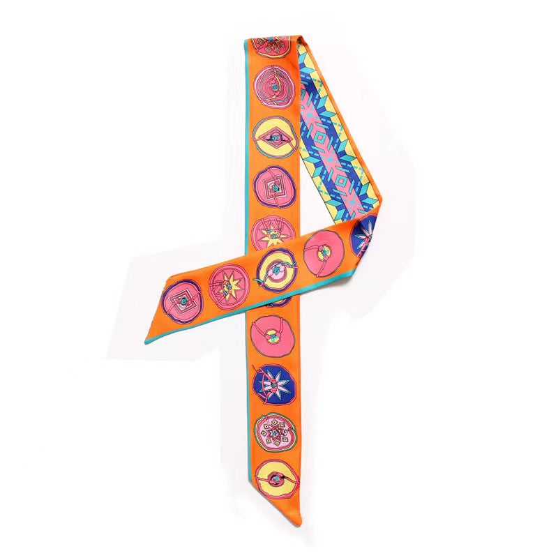 Circle Dance Faux Silk Scarf