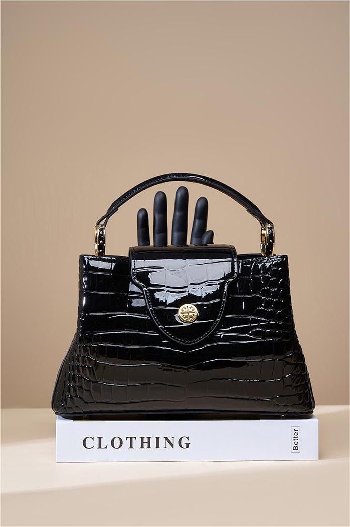 First Layer Cowhide Sakura Croc Embossed Tote Bag