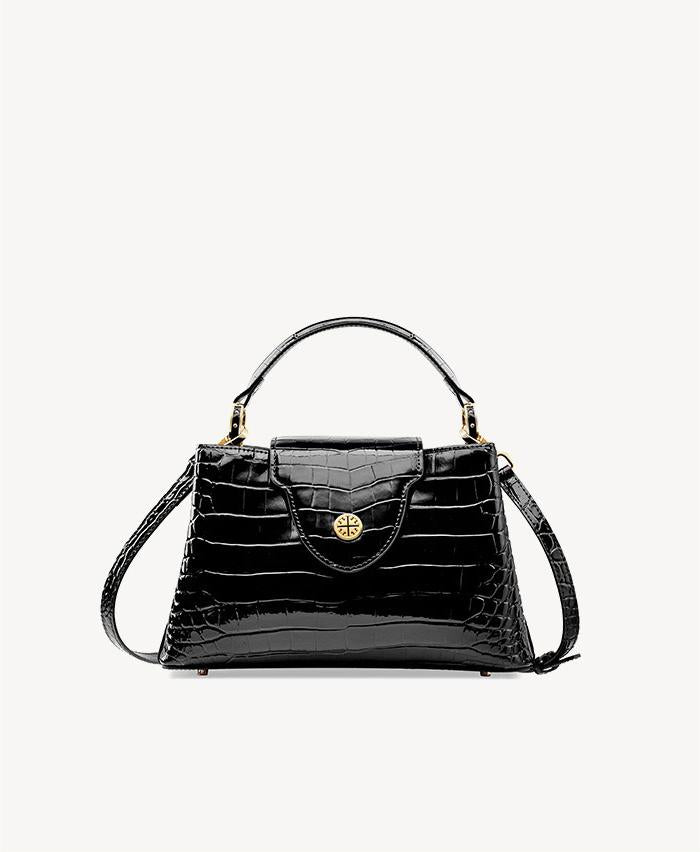 First Layer Cowhide Sakura Croc Embossed Tote Bag