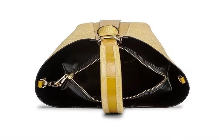 Cow Leather One-shoulder Bag, Genuine Leather Jackie Bag