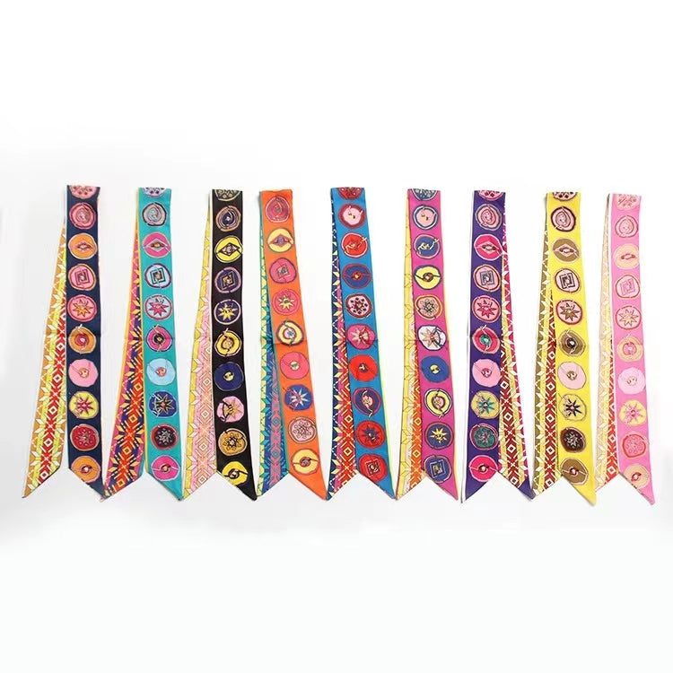 Circle Dance Faux Silk Scarf